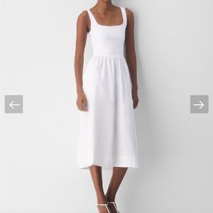 Babaton White Revive Poplin Dress
